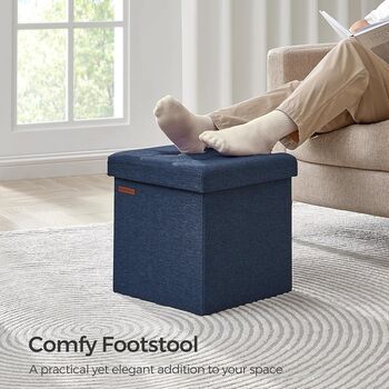 Foldable Ottoman Footrest With Storage Cube, 3 of 7