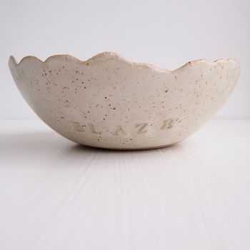 Handmade Ceramic Personalised Custom Name Pet Food Bowl, 2 of 12