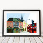 The Golden Heart, Spitalfields, East London Illustration Art Print, thumbnail 1 of 2