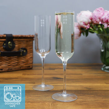 Personalised Special Date Champagne Flute Set Of Two, 2 of 10