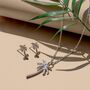 Oasis Palm Sterling Silver Necklace, thumbnail 8 of 11