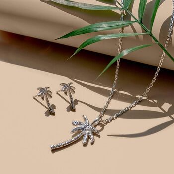 Oasis Palm Sterling Silver Necklace, 8 of 11