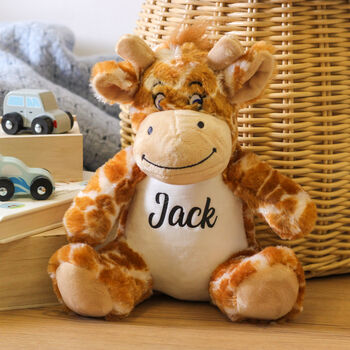 Personalised Giraffe Cuddly Soft Toy For Children, 4 of 7