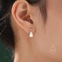 Sterling Silver Little Ghost Drop Stud Earrings, thumbnail 1 of 11