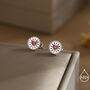 Sterling Silver Biscuit Stud Earrings, thumbnail 3 of 11