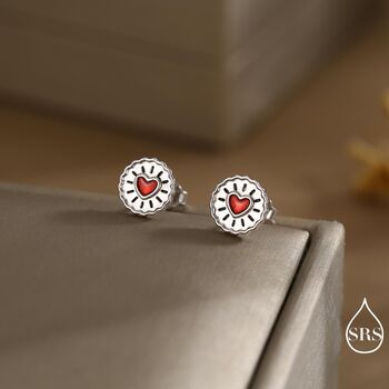 Sterling Silver Biscuit Stud Earrings, 3 of 11