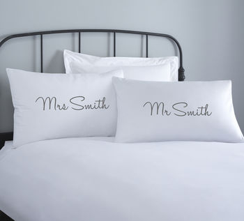 Personalised Couple Wedding Pillowcases, 2 of 5