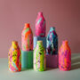 Neon Pink, Purple And Aqua Ceramic Milk Bottle Vase, thumbnail 4 of 6