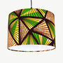 Yellow And Green Geometric Triangles African Lampshade, thumbnail 6 of 9