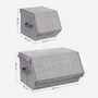 Set Of Three Grey Stackable Storage Boxes With Lids, thumbnail 9 of 9