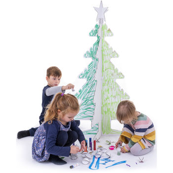 Kid Eco Cardboard Christmas Tree Five Pack White, 5 of 8