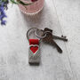 Personalised Heart Metal Keyring For Valentine's Day, thumbnail 4 of 10