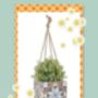 Portuguese Style Pattern Hanging Plant Pot, thumbnail 2 of 3
