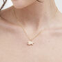 Gold Flying Pig Enamel Necklace, thumbnail 1 of 8
