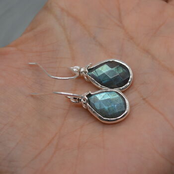 Labradorite Cute Dangle Silver Earrings, 5 of 10