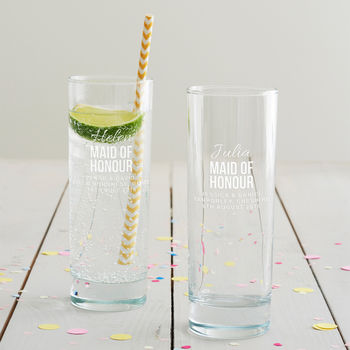 Personalised Maid Of Honour Wedding Glass, 5 of 8