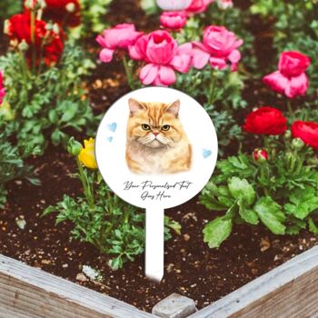 Personalised Cat Love Heart Memorial Grave Marker, 10 of 12