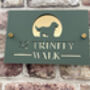 Personalised Dog In Arch Design House Acrylic Number Sign, thumbnail 2 of 8