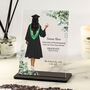 Personalised Graduation Gift For Female With Green Floral Border, thumbnail 1 of 6