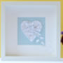 Personalised White 3D Butterfly Heart, Colour Choice, thumbnail 6 of 6
