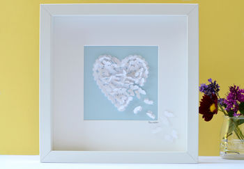 Personalised White 3D Butterfly Heart, Colour Choice, 6 of 6