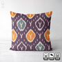 Traditional Purple Ikat Cushion Cover, thumbnail 3 of 6