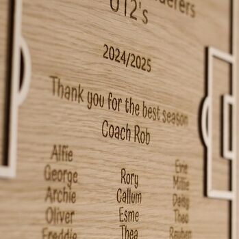 Custom Football Coach Plaque – Personalised Team Gift And Thank You Present, 6 of 8