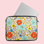 Bright Floral Laptop Sleeve, thumbnail 1 of 3