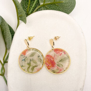 Multicolour Floral Drop Statement Earrings, 4 of 12