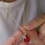 Pink Gemstone Charm Necklace, thumbnail 2 of 7