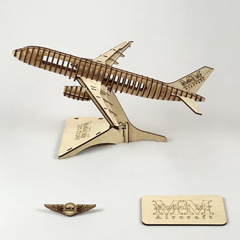 Airbus A320 Ceo Wingfence Model Plane Personalised Wooden Kit, 3 of 12