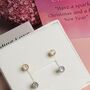 Diamond Cz Earrings Christmas Gift Set Gold And Silver, thumbnail 3 of 10