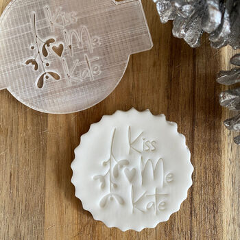 Personalised Christmas Embosser D4 Mistletoe Icing Print, 2 of 3