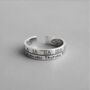 Sterling Silver Roman Numerals Calendar Adjustable Ring, thumbnail 1 of 6