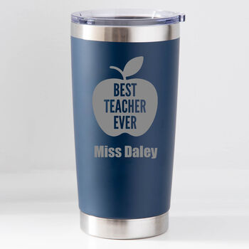 Personalised Best Teacher Ever Apple Thermos Insulated Cup, 3 of 6