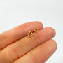 Clover Small Silver Gold Plated Stud Earrings, thumbnail 1 of 3