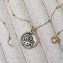 Gold Plated Sterling Silver Lotus Necklace, thumbnail 5 of 12
