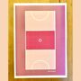 Netball Court Graphic Print In Team Colours, thumbnail 2 of 12