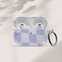 Purple Check Air Pod Case With Keychain, thumbnail 1 of 6