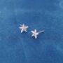 April 925 Sterling Silver Diamond Birthstone Stud Earrings, thumbnail 2 of 8