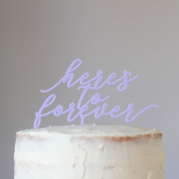 Here's To Forever Wedding Cake Topper, 3 of 5