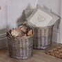 Set Of Two Round Wicker Baskets, thumbnail 1 of 5