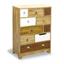 Eclectic Ten Drawer Tall Chest Natural, thumbnail 2 of 4
