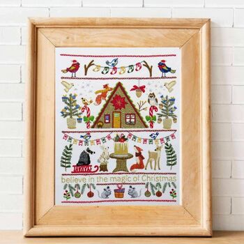 Festive Forest Hand Embroidery Kit, 9 of 12