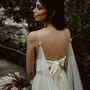 Collete Soft Tulle Draped Wedding Bridal Cape, thumbnail 1 of 5