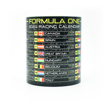 Formula One 2024 Calendar Neon Edition Mug, 2 of 5