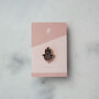 Hamsa Yoga Pin Badge And Mini Print Gift Set, thumbnail 4 of 6
