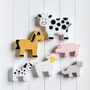 Personalised Wooden Farm Tractor Toy With Trailer And Animals, thumbnail 8 of 12
