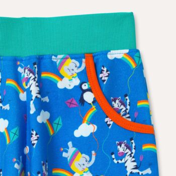 Organic Kids Joggers With Puffins, Zebras And Elephants, 5 of 6