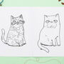 Colouring Book Cats With Moustaches, thumbnail 3 of 5